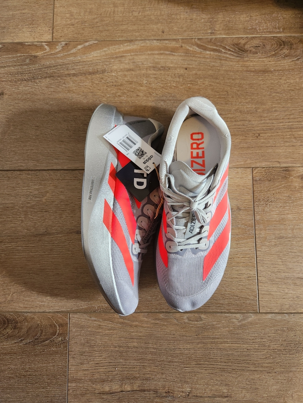 Adidas Running Adizero EVO SL Silver Lucid Red Gym New Men Shoes Training Sz M11